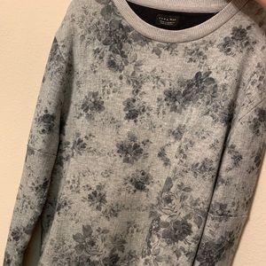 Zara Men Floral Grey Sweater